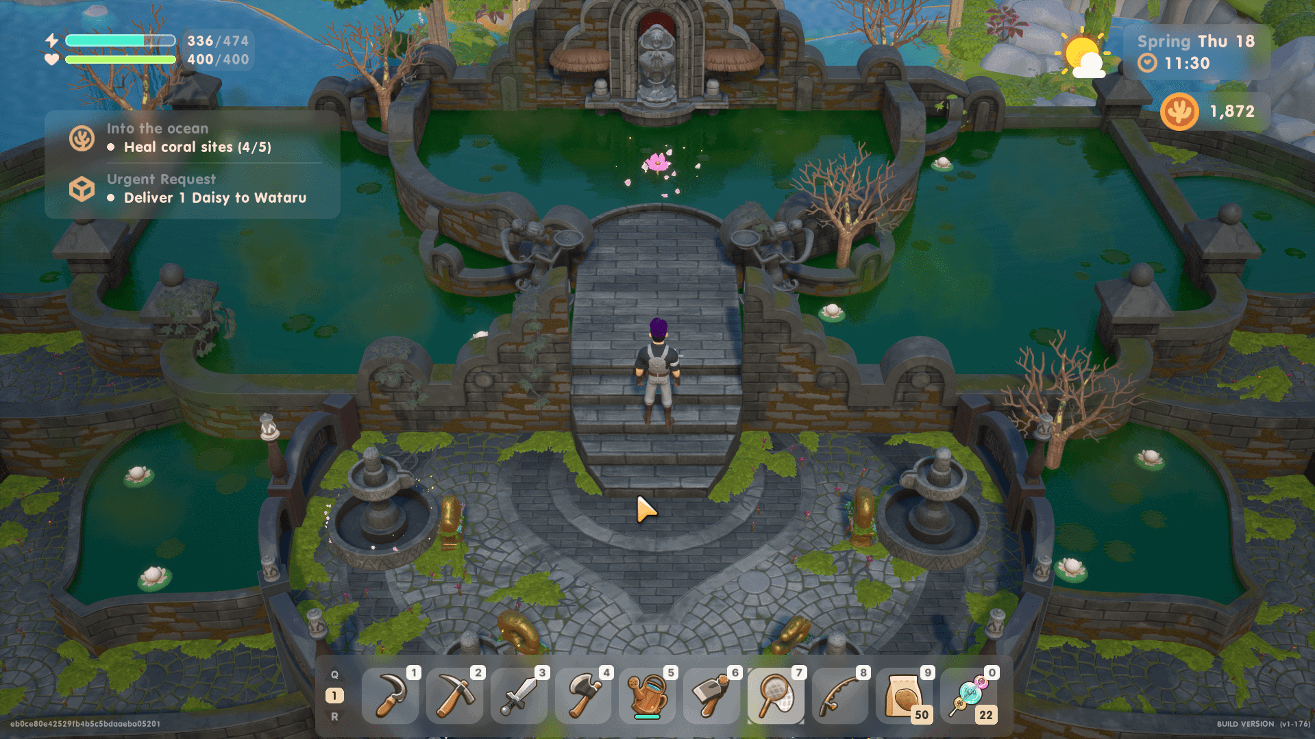 Coral Island lake temple