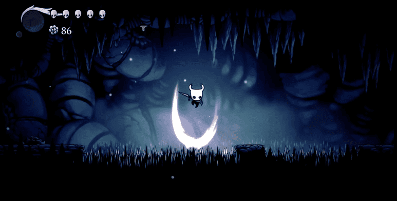 nail jump in  hollow knight